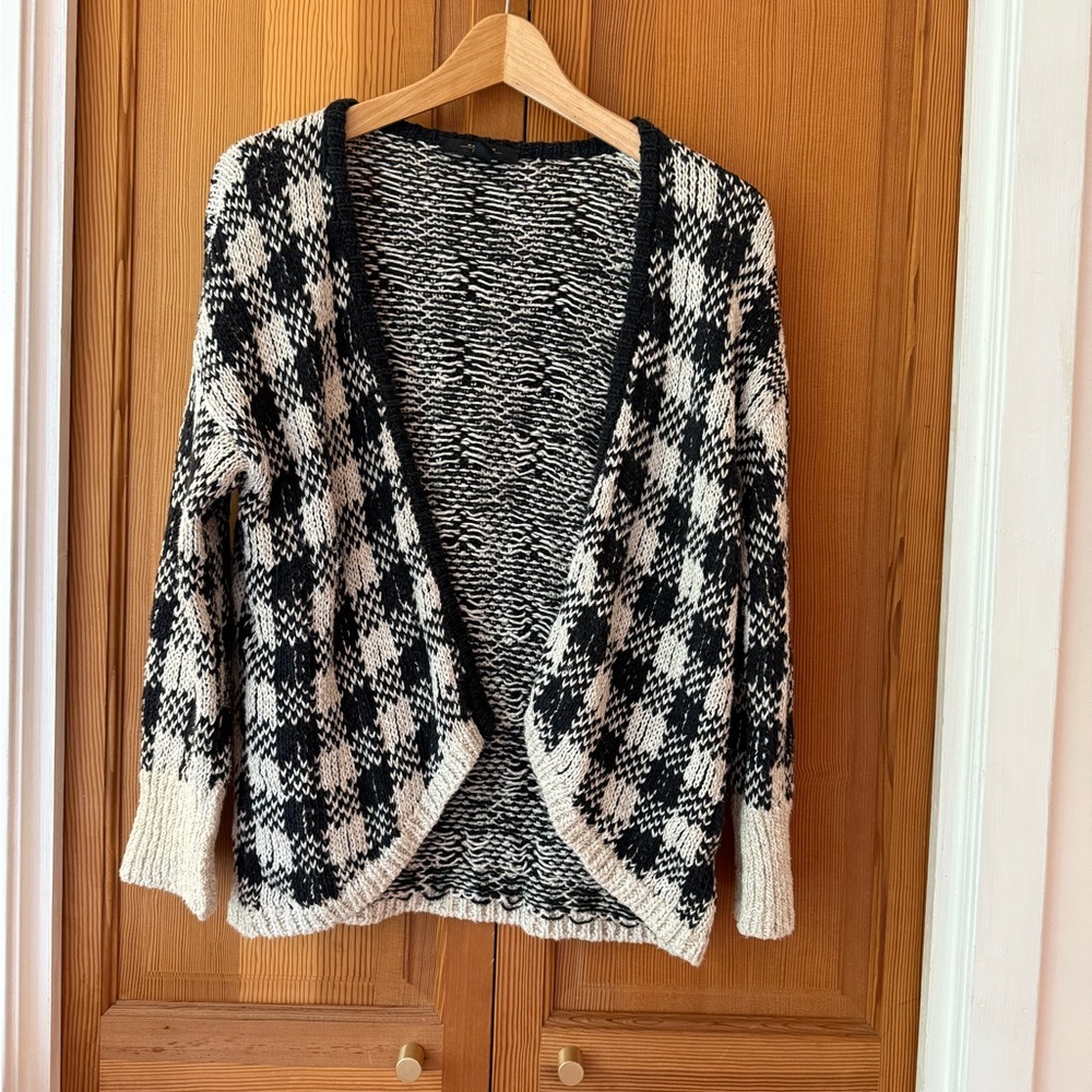 Weekend Max Mara Black and White Checkered Women's Sweater